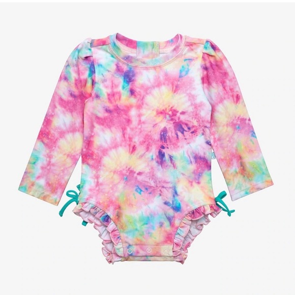 Posh Peanut Other - Poshpeanut Joplin Long Sleeve Ruffled Rash Guard Swimsuit 2T